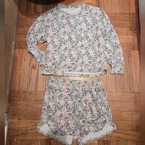 Define Your Inspiration Animal Print Loungewear Two Piece Athleisure Set Size M